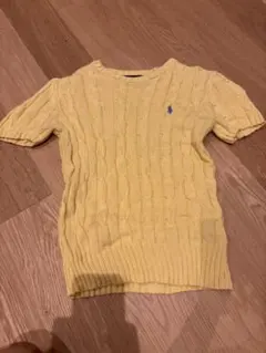 POLO RALPH LAUREN イエロー 半袖ニット XS