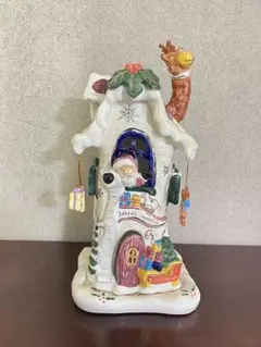 クリスマス 陶器製装飾品 キャンドルホルダー　インテリア　置物