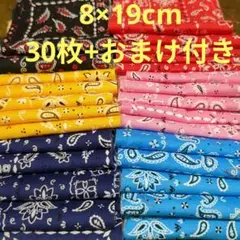 ペイズリー柄　パッチワーク布　30枚セット　カット済み　　ハギレ　カットクロス