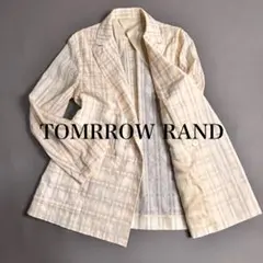 TOMRROW RAND テーラード　ジャケット　チェック　シアー　メンズ　S