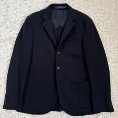 【極美品】ポロラルフローレン 近年モデル 段返り ジャージーブレザー 紺