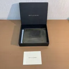 BVLGARI 二つ折り財布 レザー ダークグリーン　箱付のサムネイル