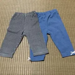 Petit main 7部丈レギンス 100cm 2枚セット 女の子