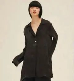 enof シアージャケット ブラック セール】ダブルテーラードレースシアージャケット（テーラード