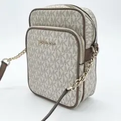 マイケルコース　ショルダーバッグ　レザー　PVC ゴールドチェーン ゴールド金具