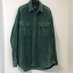 オールドギャップ コーデュロイシャツ グリーン XL