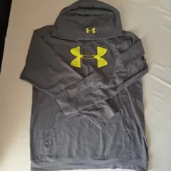 中古★Under Armour フード付きパーカー グレー/イエロー YXL