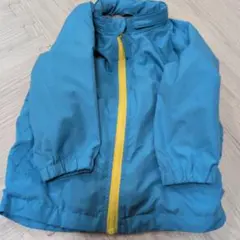青いアウター 90cm　フード収納可