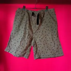 GRAMICCI クライミング ショートパンツ L ランニングマン柄 赤茶色