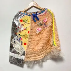 bavard-cadeau ババールカドー　古着リメイク　前だけワンピース bavard-cadeau ババールカドー 古着リメイク 前だけワンピース - メルカリ