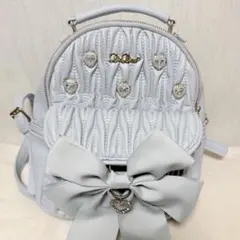 LIZLISA メニービジューロングリボンリュック ブルー