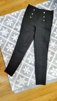 値下げ ZARA BASIC ブラックハイウエスト スキニーパンツ Sサイズ