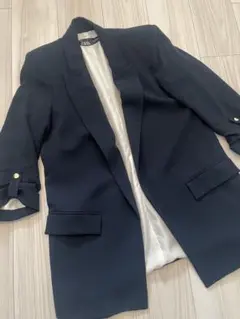 ZARA テーラードジャケット ネイビー Sのサムネイル
