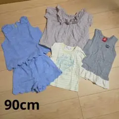 petit mainエニィファムベビードールセットアップ 90cm夏女の子まとめ