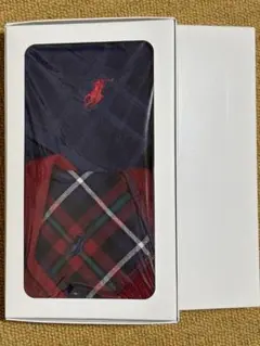 【新品】RALPH LAUREN タオルセット ネイビー&ワインレッド　2枚