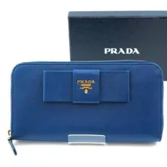 ✨新品未使用✨　PRADA 長財布　サフィアーノ　リボン　ラウンド