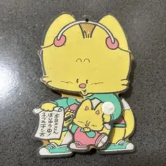 狐の親子 ミラー付き　レトロ