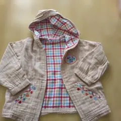 ミキハウス　コットン100% フード付きアウター 90す