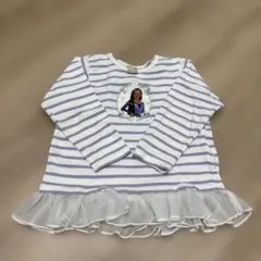 WISH ボーダーチュール長袖シャツ　110㎝