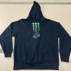 モンスターエナジー×FOX RACINGブラックスウェットパーカー L