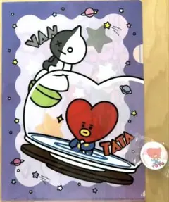 くら寿司コラボ　BT21 TATAとVANのクリアファイル&バッチセット