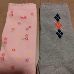 【新品】MIKI HOUSE キッズ女の子靴下 21-23 cm 2足セット