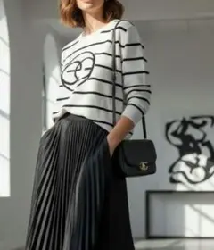 EGOISTE☆ニット☆薄手☆エゴイスト☆ストライプ☆ロゴ☆セーター