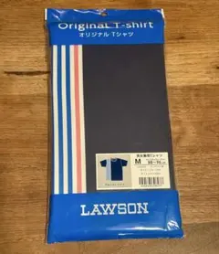 【最終値下げ】ローソン　男女兼用オリジナルTシャツM　速乾　ネイビー ストライプ