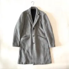 《アバハウス》【46】チェスターコート グレー シンプル 上品 高品質 秋冬