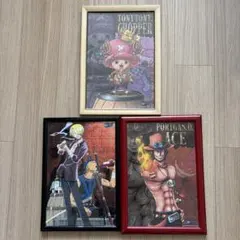 ワンピース ジグソーパズル 完成品　額付き3点セット