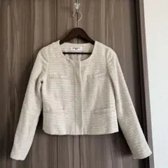 NATURAL BEAUTY BASIC ノーカラージャケット Sサイズ