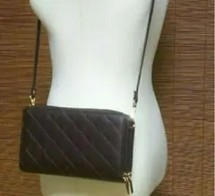 お財布ポシェット　ブラウン　ダークブラウン　スマホショルダー　ショルダー財布