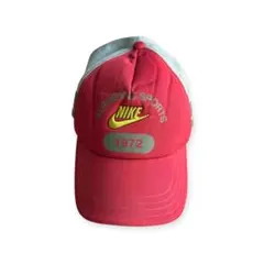 00年代 00s NIKE ナイキ ヴィンテージ キャップ 赤 グレー 1972