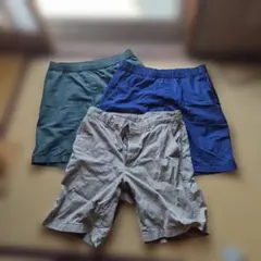 メンズ ショートパンツ 3点セット ウエストゴム