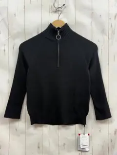 T986：エッセンシャル ダブルスタンダード ジップ７分袖 針抜き カットソー