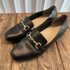 RANDA ブラックローファー ゴールドチェーン Mサイズ　23.5cm