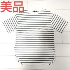 美品★AQUAHISTORY ストライプ 半袖Tシャツ Mサイズのサムネイル
