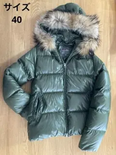 【値下げ！！】DUVETICA ダウンジャケット カーキ　サイズ40 レディース