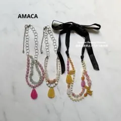 値下げ不可 AMACA天然石 3点セット ネックレス アクセサリー セレモニー