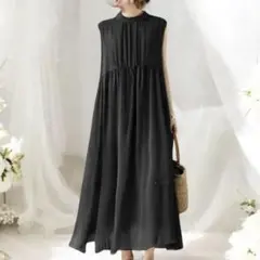 新品　未使用　ブラック　ロングワンピース　サイズＬ