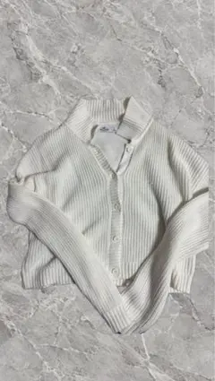 Hollister ホリスター リブニット カーディガン ホワイト