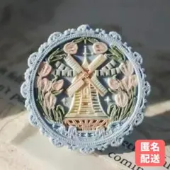 T-6　シーリングスタンプ　ヘッド　風車とチューリップ　38ｍｍ
