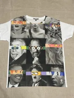 GibGae 顔コラージュデザイン Tシャツ L