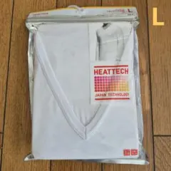 UNIQLO HEATTECH ホワイト VネックT 九分袖 Lサイズ