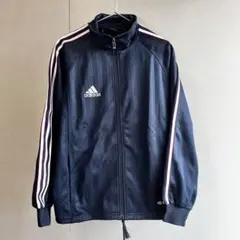 adidas ネイビー ストライプジャージ　S