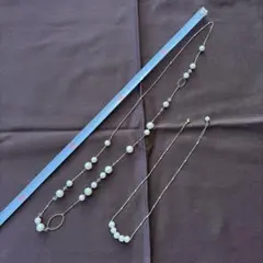 コットンパールネックレス　2本