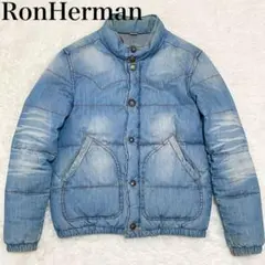 ロンハーマン RonHerman デニムダウンジャケット デニム コンチョボタン
