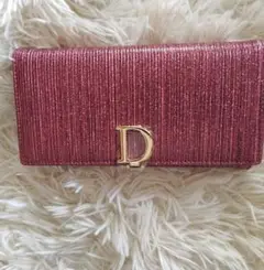 Dロゴ　レディース長財布　ピンク色