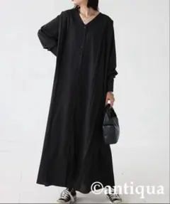 antiqua プリーツワンピース