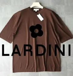 50,600円新品【ラルディーニ】クルーネック 半袖サマーニットTシャツ 茶 Lのサムネイル